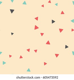 Seamless pattern with triangles. Vector repeating texture.