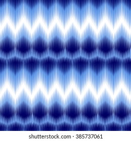  seamless pattern Tribal Art  Ikat Ogee in traditional classic blue and white colors