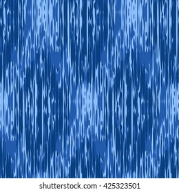 Seamless pattern Tribal Art Ikat Ogee in traditional classic blue and white colors. Boho style.
