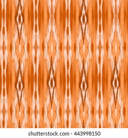 Seamless pattern Tribal Art Ikat Ogee in traditional classic beige and white colors. Boho style.