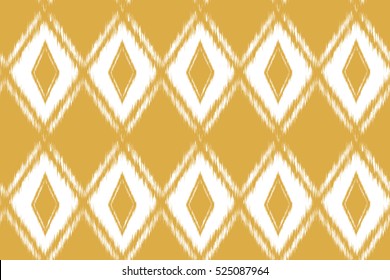 Seamless pattern Tribal Art Ikat Ogee in traditional classic. Boho style. Vector illustration