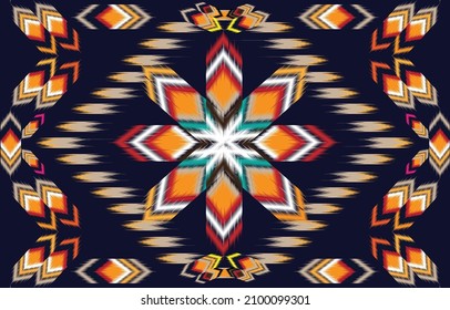 Seamless pattern with tribal aztec motives. Aztec print. Aztec design. 
Abstract background with ethnic aztec ornament.
