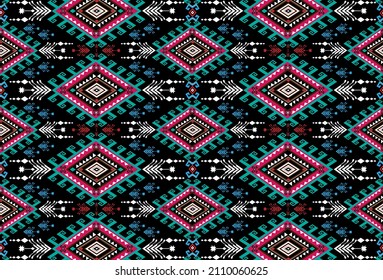 Seamless pattern with tribal aztec motives. Aztec print. Aztec design. 
Abstract background with ethnic aztec ornament.

