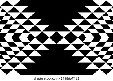 Seamless pattern with tribal aztec motives. Aztec print. design aztec. Abstract background with ethnic aztec ornament.Black and white seamless pattern with ethnic native ornament. Abstract wallpaper 