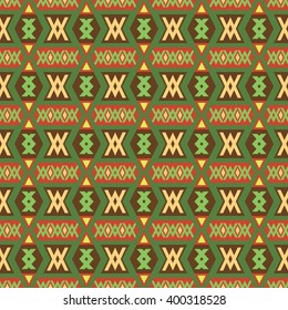 Seamless pattern with tribal aztec motives. Aztec print. Aztec design. Abstract background with ethnic aztec ornament.