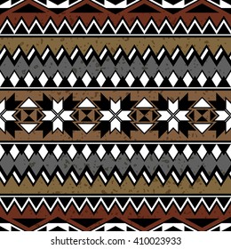 Seamless pattern with tribal aztec motives. Ethnic stylized abstract wallpaper. Aztec pattern. Boho design. Aztec print template for fabric and paper.