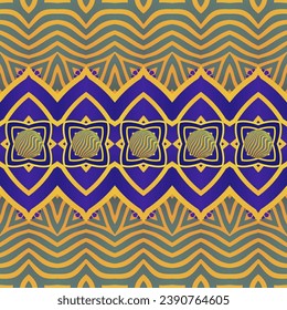 Seamless pattern with tribal aztec ornament. Vector illustration.