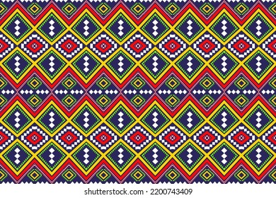 Seamless pattern in tribal, folk embroidery, and Mexican style. Aztec geometric art ornament print.Design for carpet, wallpaper, clothing, wrapping, fabric, cover, textile ,american, ethnic, ornament