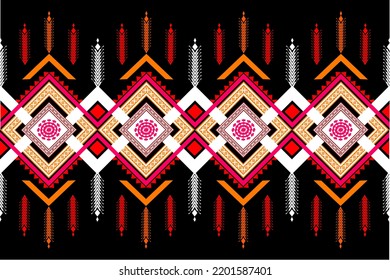 Seamless pattern in tribal, folk embroidery, and Mexican style. Aztec geometric art ornament print.Design for carpet, wallpaper, clothing, wrapping, fabric, cover, textile ,american, ethnic, ornament