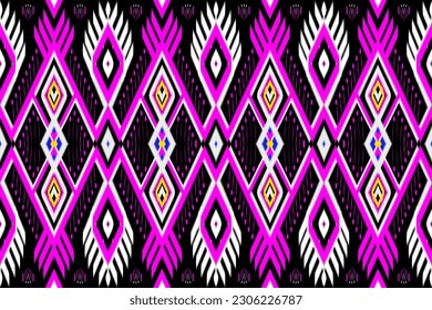 Seamless pattern in tribal, folk embroidery, and Mexican style. Aztec geometric art ornament print.Design for carpet, wallpaper, clothing, wrapping, fabric, cover