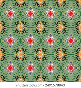 Seamless pattern in tribal, folk embroidery, and Mexican style, Aztec geometric art ornament print, Design for carpet , cover, wallpaper, wrapping, fabric, clothing,   Abstract Ethnic-art