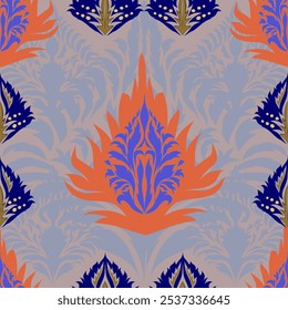 Seamless pattern in tribal, folk embroidery, and Mexican style, Aztec geometric art ornament print, Design for carpet , cover, wallpaper, wrapping, fabric, clothing,   Abstract Ethnic-art

