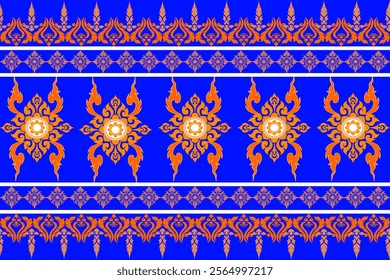 Seamless pattern in tribal, folk embroidery, and Mexican style, Aztec geometric art ornament print, Design for carpet , cover, wallpaper, wrapping, fabric, clothing,   Abstract Ethnic-art