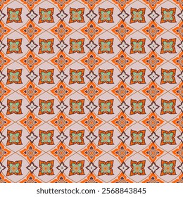 Seamless pattern in tribal, folk embroidery, and Mexican style, Aztec geometric art ornament print, Design for carpet , cover, wallpaper, wrapping, fabric, clothing,   Abstract Ethnic-art