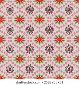 Seamless pattern in tribal, folk embroidery, and Mexican style, Aztec geometric art ornament print, Design for carpet , cover, wallpaper, wrapping, fabric, clothing,   Abstract Ethnic-art