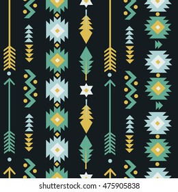 seamless pattern Tribal hand drawn background,arrows, ethic, doodle, stripe, navajo, boho, hipster, border, ormament, Geometric 