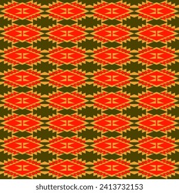Seamless pattern with tribal motifs. Abstract vector background.