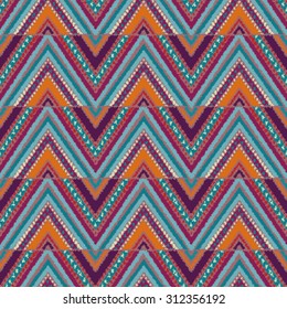seamless pattern tribal Navajo. Ethnic hipster backdrop. Aztec geometric print. Vector illustration. EPS 8