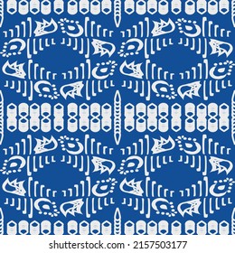 Seamless pattern with tribal style for decorate on fabric or texture.