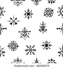Seamless Pattern  Tribal  for Textile Design. ethnic ornament print. Navajo & Boho style   