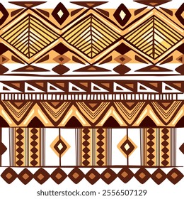 Seamless pattern tribal texture, ethnic background in simple style