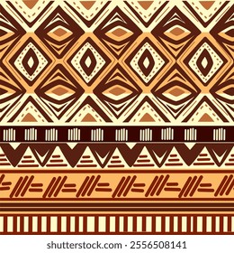 Seamless pattern tribal texture, ethnic background in simple style