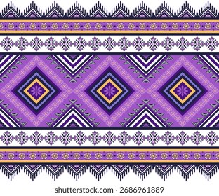 Patrón sin fisuras en estilo tribal, bordado popular y nativo americano.
Impresión geométrica azteca del ornamento del arte. Diseño para la alfombra, cubierta. Fondo de pantalla, envoltura, tela, ropa.