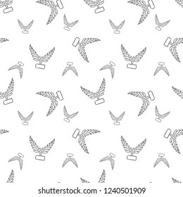 Seamless pattern with trophy and awards. Vector illustration