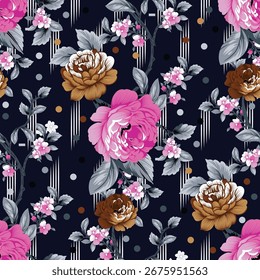 Padrão sem costura com flores secas tropicais em estilo boho pintado em aquarela para vestidos de verão têxteis de verão feminino e design de superfície