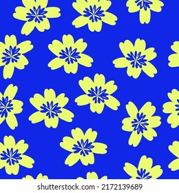 Seamless pattern. Tropical exotic florals, flowers. Perfect for wall wallpaper, gift paper, pattern fills, web page background, greeting cards.