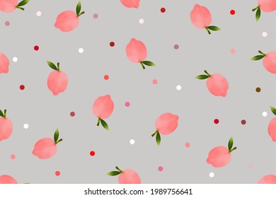 Seamless pattern tropical fresh lemon background