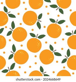 nahtlose Muster tropische Früchte. schönes Orangenfruchtmuster