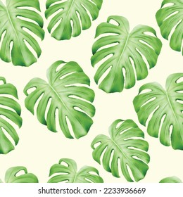Nahtlose Muster tropische Leaf-Aquarell