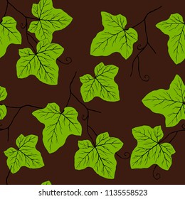 seamless pattern with tropical leaves