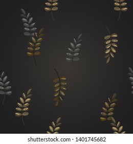 Seamless pattern from tropical leaves.