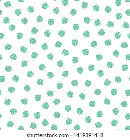 Seamless pattern with tropical leaves