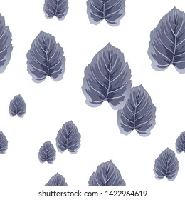 Seamless pattern from tropical leaves.