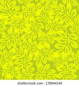 Seamless pattern with Tropical leaves