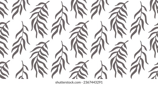 Seamless pattern of tropical leaves