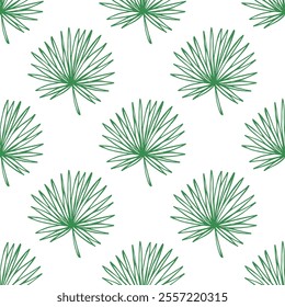 Seamless pattern with tropical leaves doodle for decorative print, wrapping paper, greeting cards, wallpaper and fabric