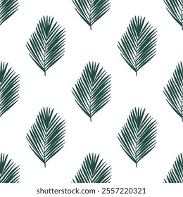 Seamless pattern with tropical leaves doodle for decorative print, wrapping paper, greeting cards, wallpaper and fabric