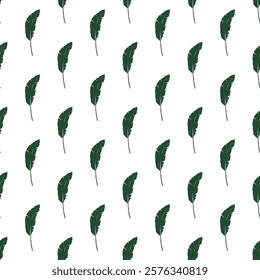 Seamless pattern with tropical leaves doodle for decorative print, wrapping paper, greeting cards, wallpaper and fabric