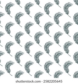 Seamless pattern with tropical leaves doodle for decorative print, wrapping paper, greeting cards, wallpaper and fabric
