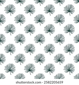 Seamless pattern with tropical leaves doodle for decorative print, wrapping paper, greeting cards, wallpaper and fabric