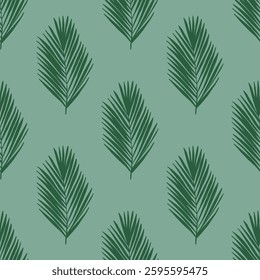 Seamless pattern with tropical leaves doodle for decorative print, wrapping paper, greeting cards, wallpaper and fabric