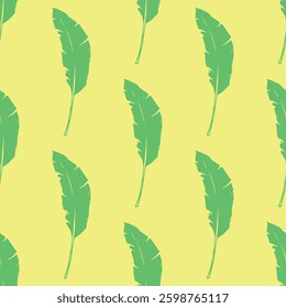 Seamless pattern with tropical leaves doodle for decorative print, wrapping paper, greeting cards, wallpaper and fabric