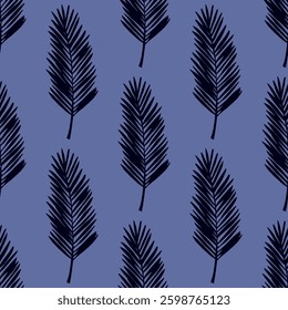 Seamless pattern with tropical leaves doodle for decorative print, wrapping paper, greeting cards, wallpaper and fabric