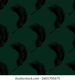 Seamless pattern with tropical leaves doodle for decorative print, wrapping paper, greeting cards, wallpaper and fabric