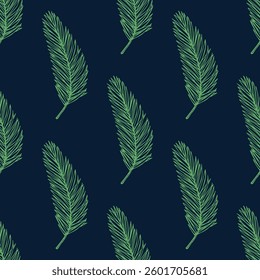 Seamless pattern with tropical leaves doodle for decorative print, wrapping paper, greeting cards, wallpaper and fabric
