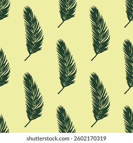 Seamless pattern with tropical leaves doodle for decorative print, wrapping paper, greeting cards, wallpaper and fabric